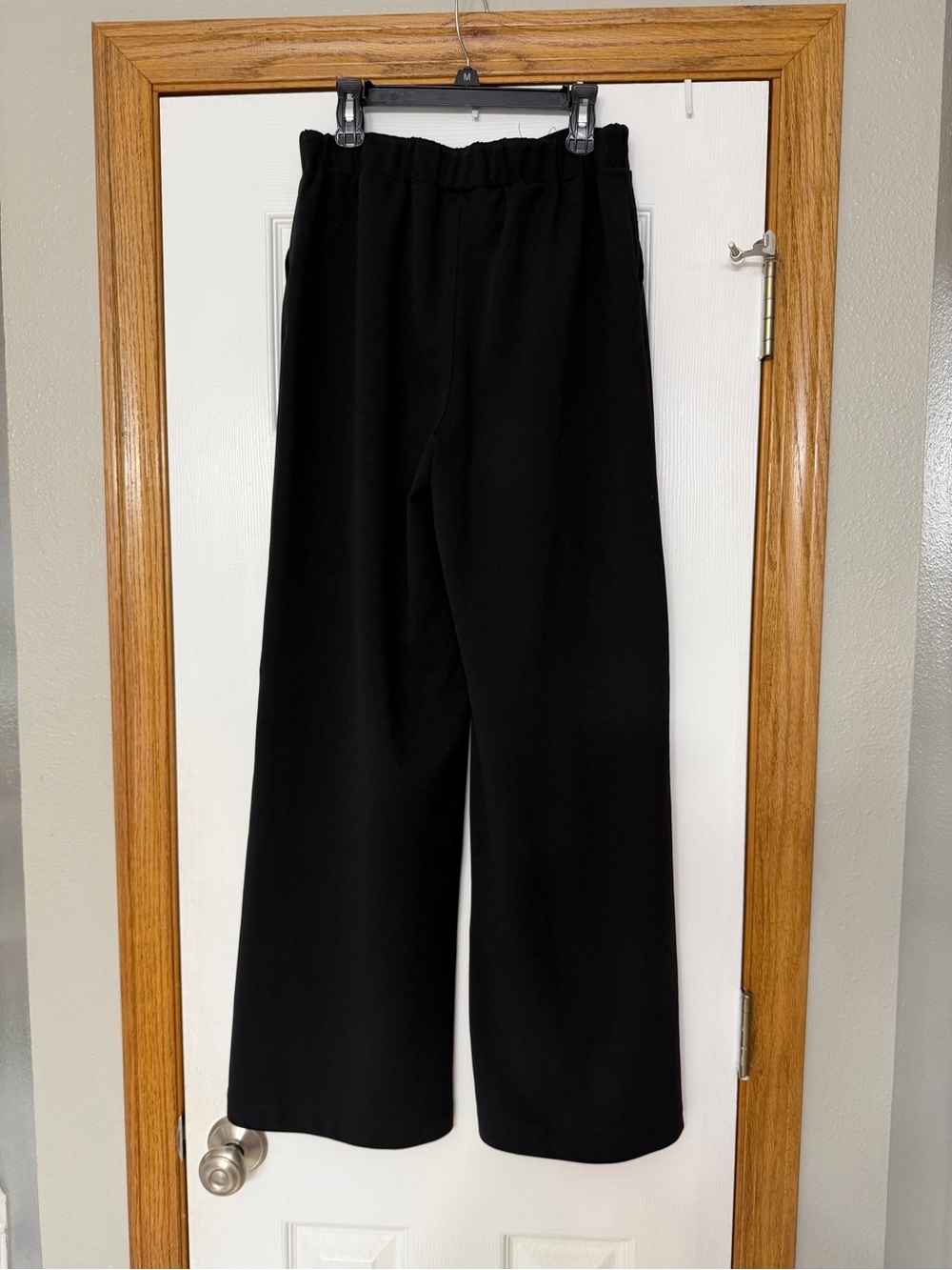 Rewash Black Wide-Leg Pull-On Trousers